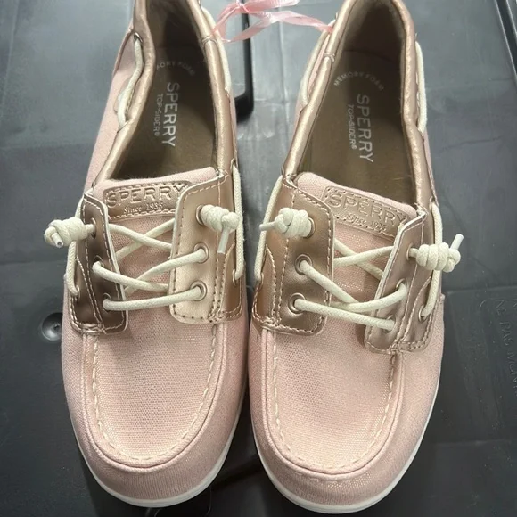 Sperry youth sparkly blush pink slip on - Picture 1 of 4